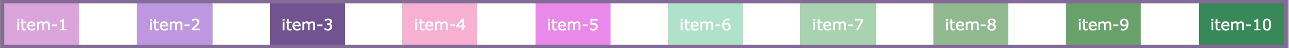 justify-content: space-between;