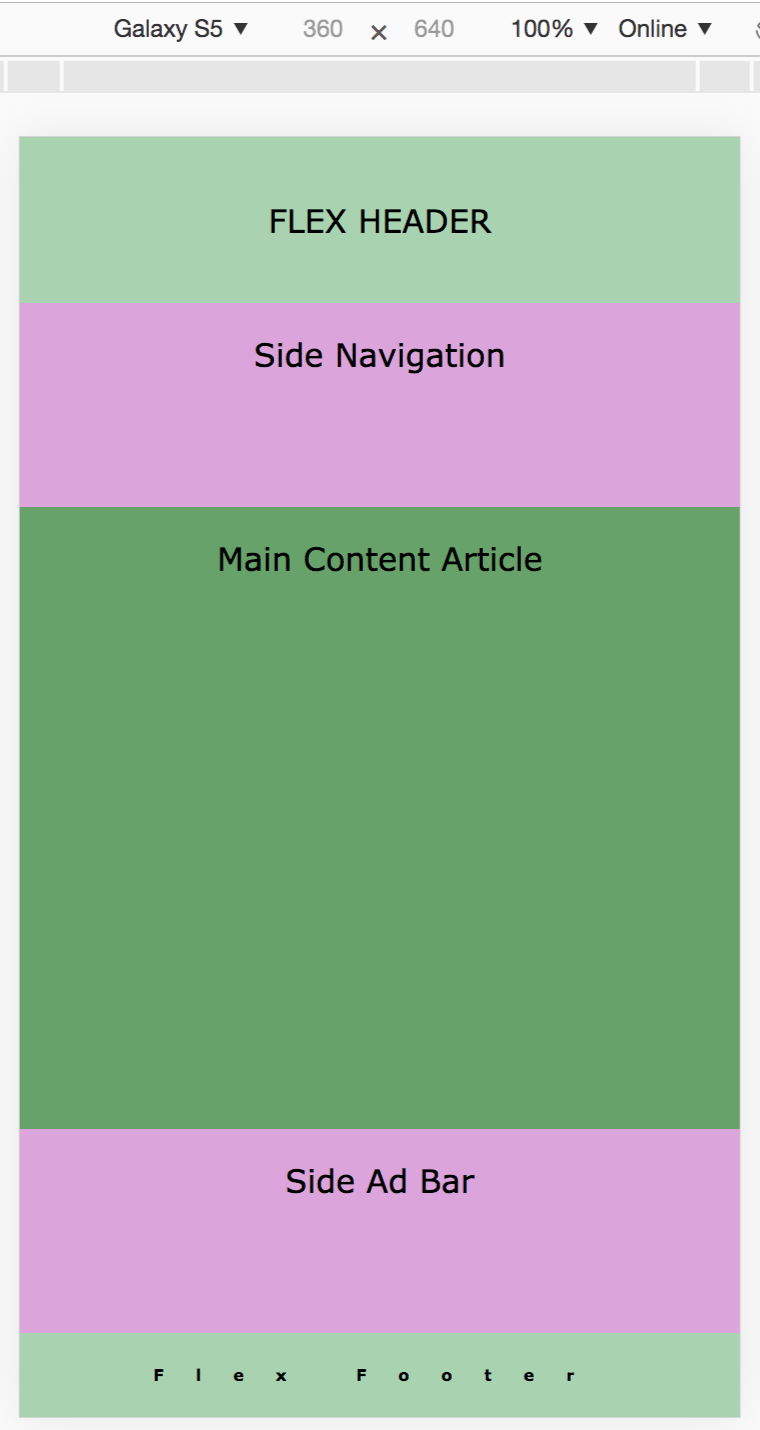 Flex Website Layout Responsive