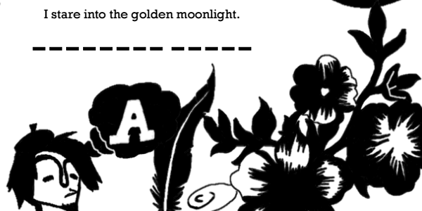 The bottom of a poem